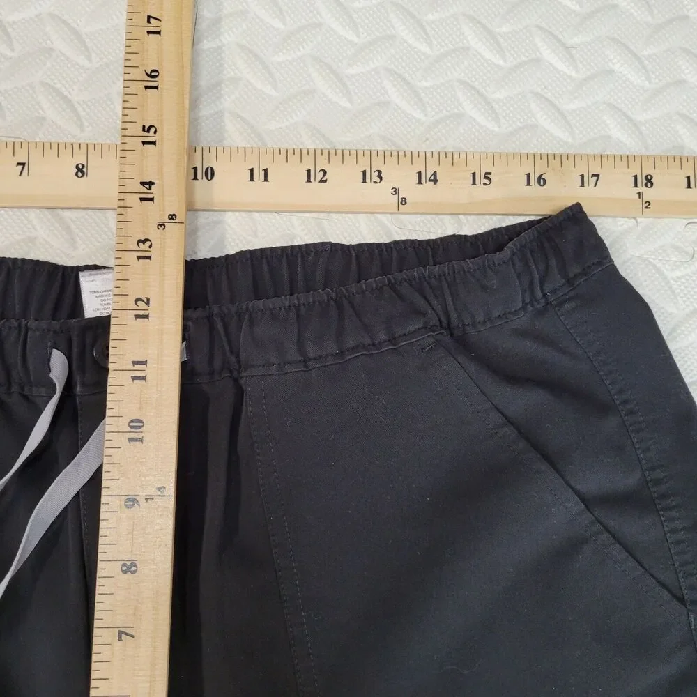 Figs Mens Scrub Pants‎ Cairo Cargo Size XL Black Zip Closure 31
